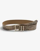 Snakeskin Square Buckle Belt