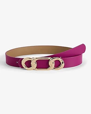 Chain Link Waist Belt Pink Women