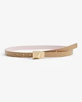 Reversible Stud Buckle Belt Pink Women's L