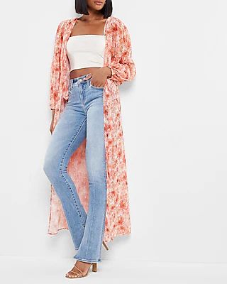 Metallic Floral Maxi Cover-Up