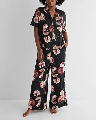 Satin Pajama Set Multi-Color Women's XL