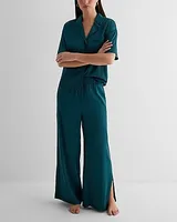 Satin Pajama Set Green Women's XS