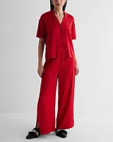 Satin Pajama Set Red Women's XS