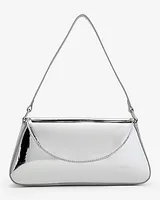 Metallic Silver Shoulder Bag Women's Silver