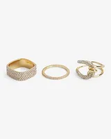 Multi Row Ring Gold Women's 6