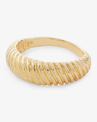 Gold Croissant Dome Ring Gold Women's 7