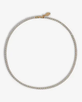 Rhinestone Embellished Tennis Necklace