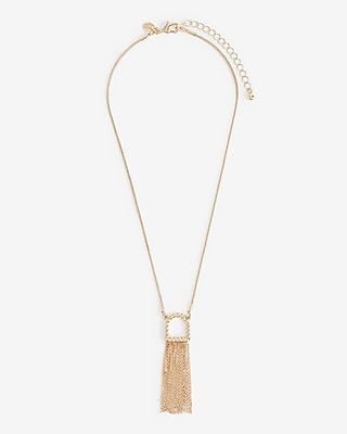 Twist Fringe Pendant Necklace Women's Gold