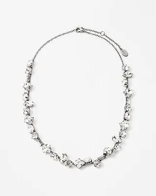 Ornate Multi-Stone Necklace Women's Gray