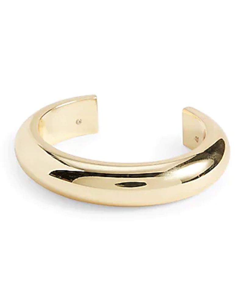 Thick Clean Cuff Bracelet Women's Gold