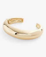 Crescent Tube Cuff Bracelet Women's Gold