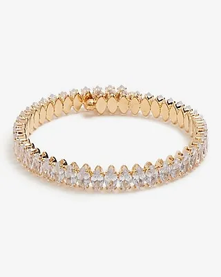 Oval Rhinestone Cuff Bracelet