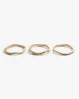 Set Of 3 Wavy Bangle Bracelets