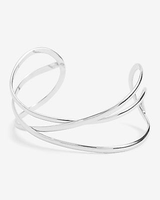 Intertwined Cuff Bracelet Women's Silver