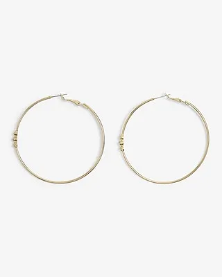 Dainty Rhinestone Hoop Earrings Women's Gold