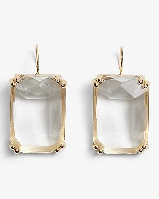 Large Clear Stone Statement Earrings