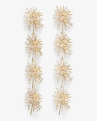 Rhinestone Burst Drop Earrings