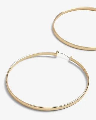 Large Thin Hoop Earrings Women's Gold