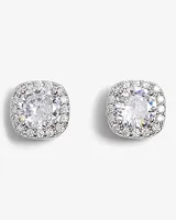 Rhinestone Lined Stud Earrings