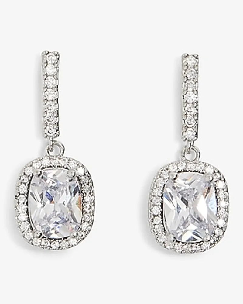 Rhinestone Charm Drop Earrings