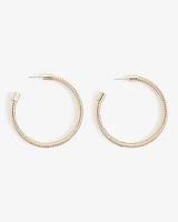 Textured Large Hoop Earrings