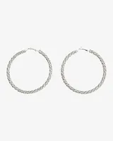 Rhinestone Large Hoop Earrings