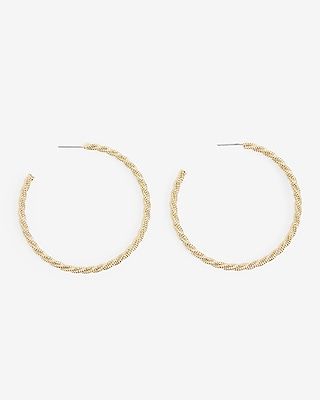 Classic Twist Large Hoop Earrings