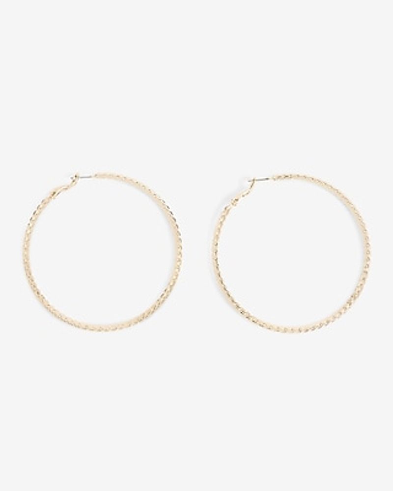 Classic Textured Hoop Earrings