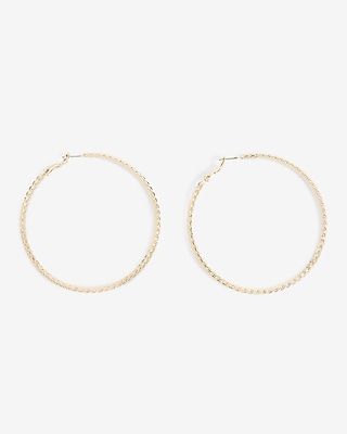 Classic Textured Hoop Earrings