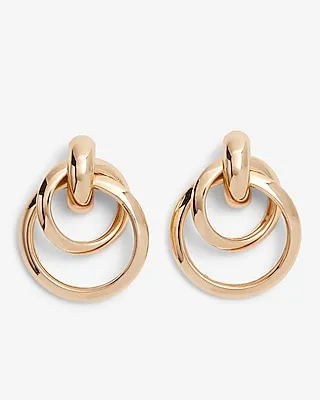 Interlocked Circle Earrings Women's Gold