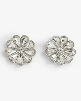 Rhinestone Flower Stud Earrings