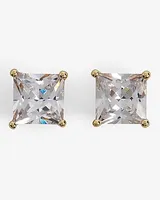 Rhinestone Stud Earrings Women's Gold