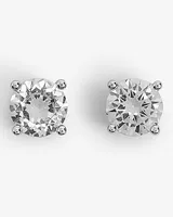 Round Rhinestone Stud Earrings