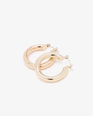 Thick Mini Hoop Earrings Women's Gold