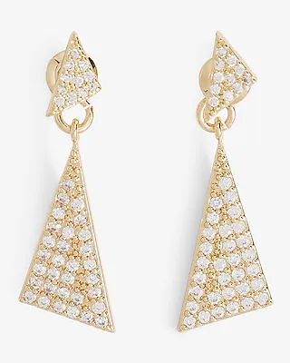 Rhinestone Triangle Drop Earrings