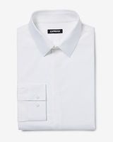 Slim Covered Placket Stretch Cotton 1Mx Dress Shirt