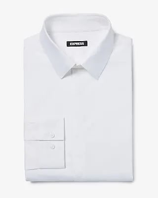 Extra Slim Covered Placket Stretch 1Mx Dress Shirt White Men's L