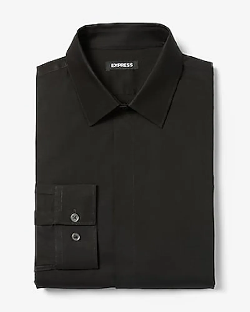 Extra Slim Covered Placket Stretch 1Mx Dress Shirt