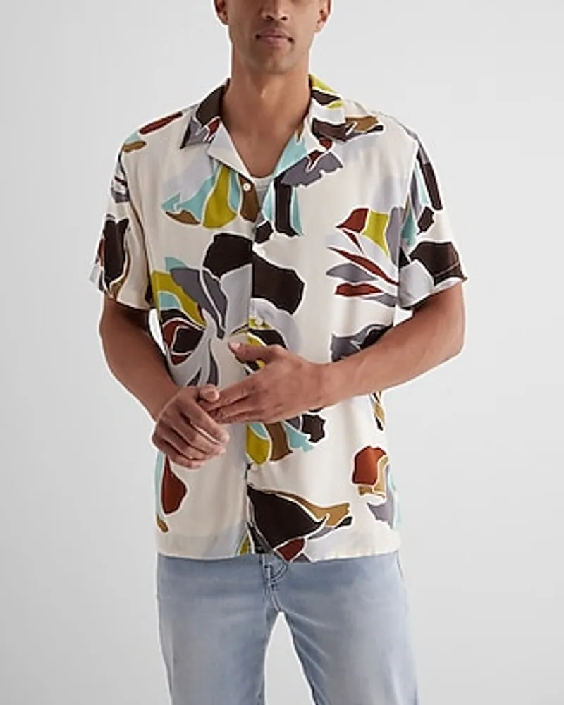 Floral Rayon Short Sleeve Shirt
