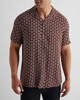 Chain Geo Rayon Short Sleeve Shirt