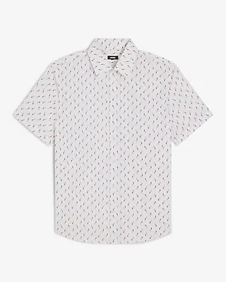 Mini Geo Short Sleeve 1Mx Dress Shirt Men's Tall