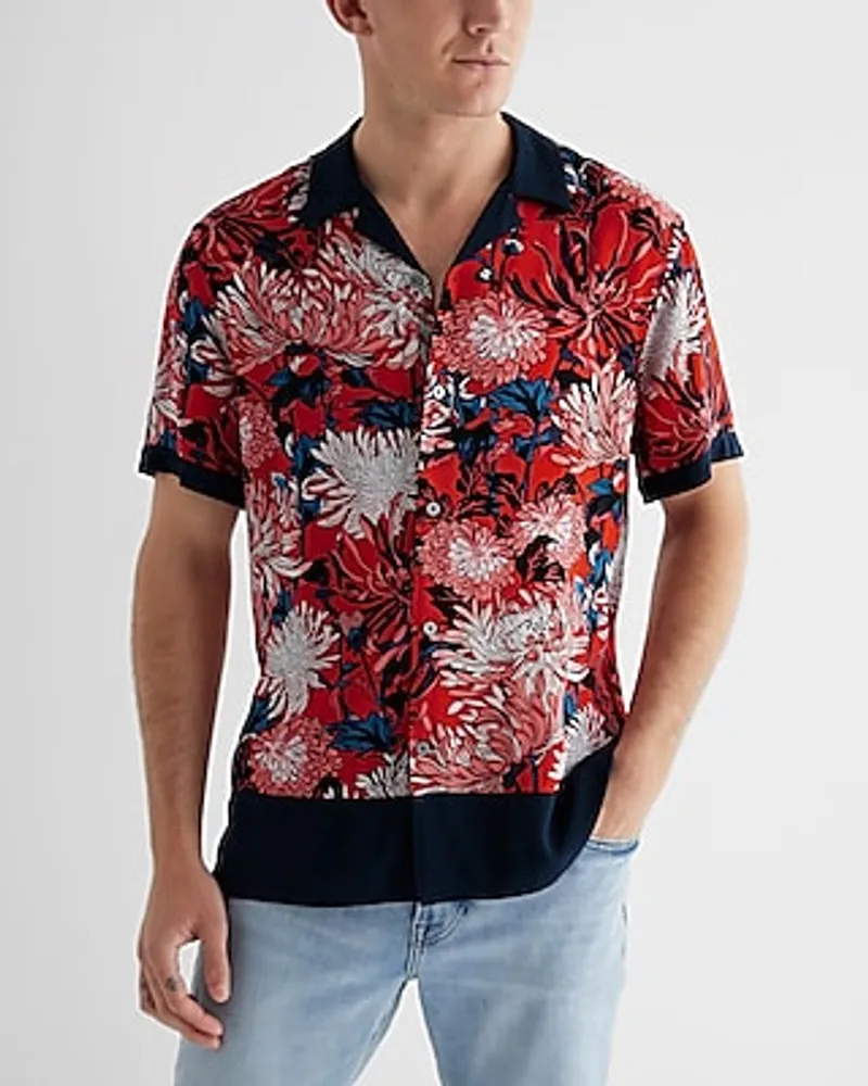 Floral Rayon Short Sleeve Shirt