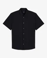 Slim Solid Short Sleeve 1Mx Dress Shirt Men's