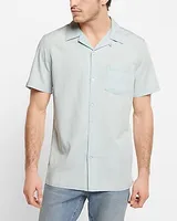 Light Wash Denim Short Sleeve Shirt