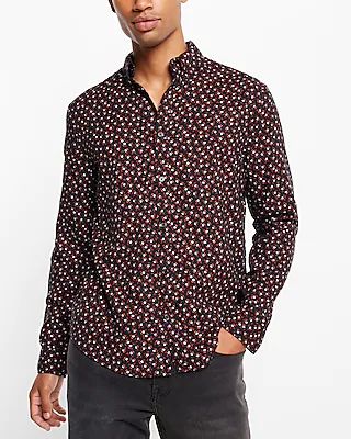Ditsy Floral Stretch Flannel Shirt