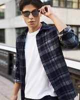 Plaid Stretch Corduroy Shirt