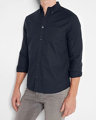 Solid Stretch Oxford Shirt Men's