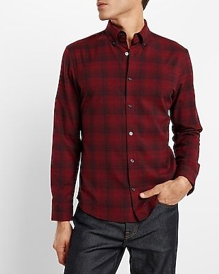Plaid Stretch Flannel Shirt