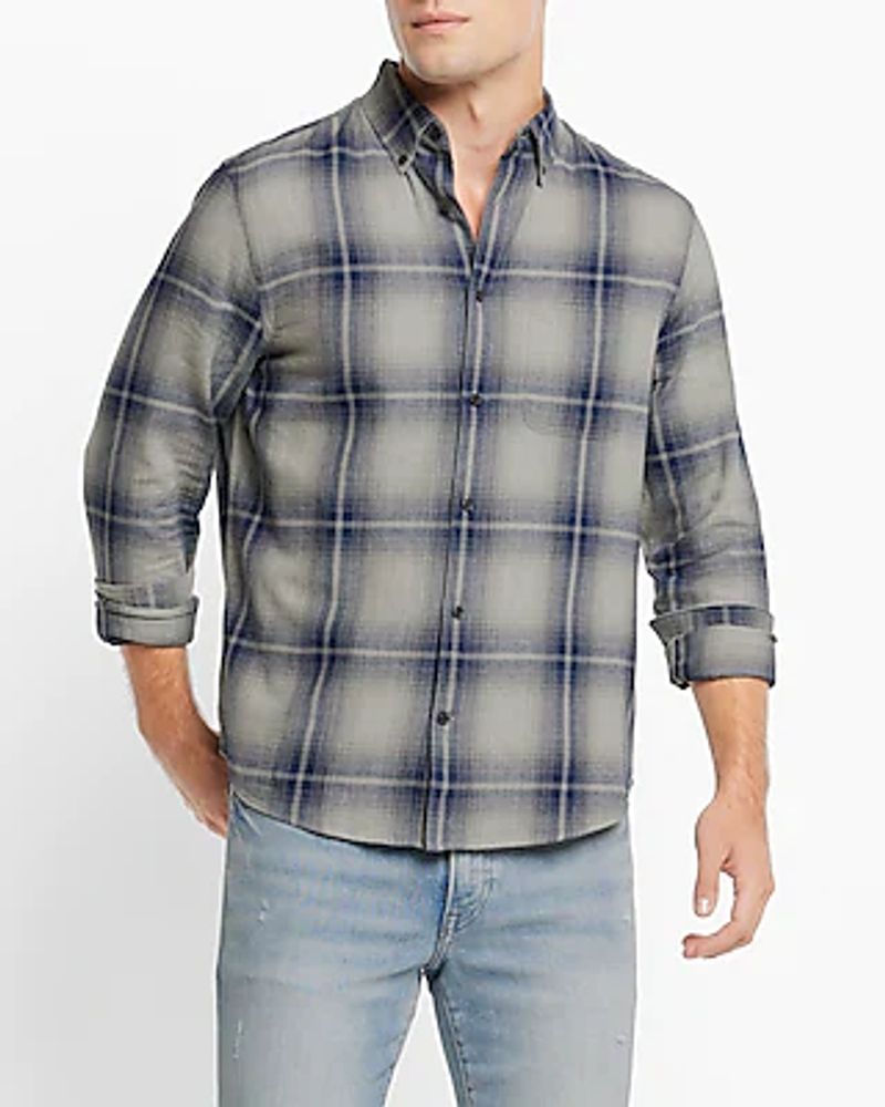 Plaid Stretch Flannel Shirt