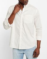 Dot Print Stretch Cotton Shirt